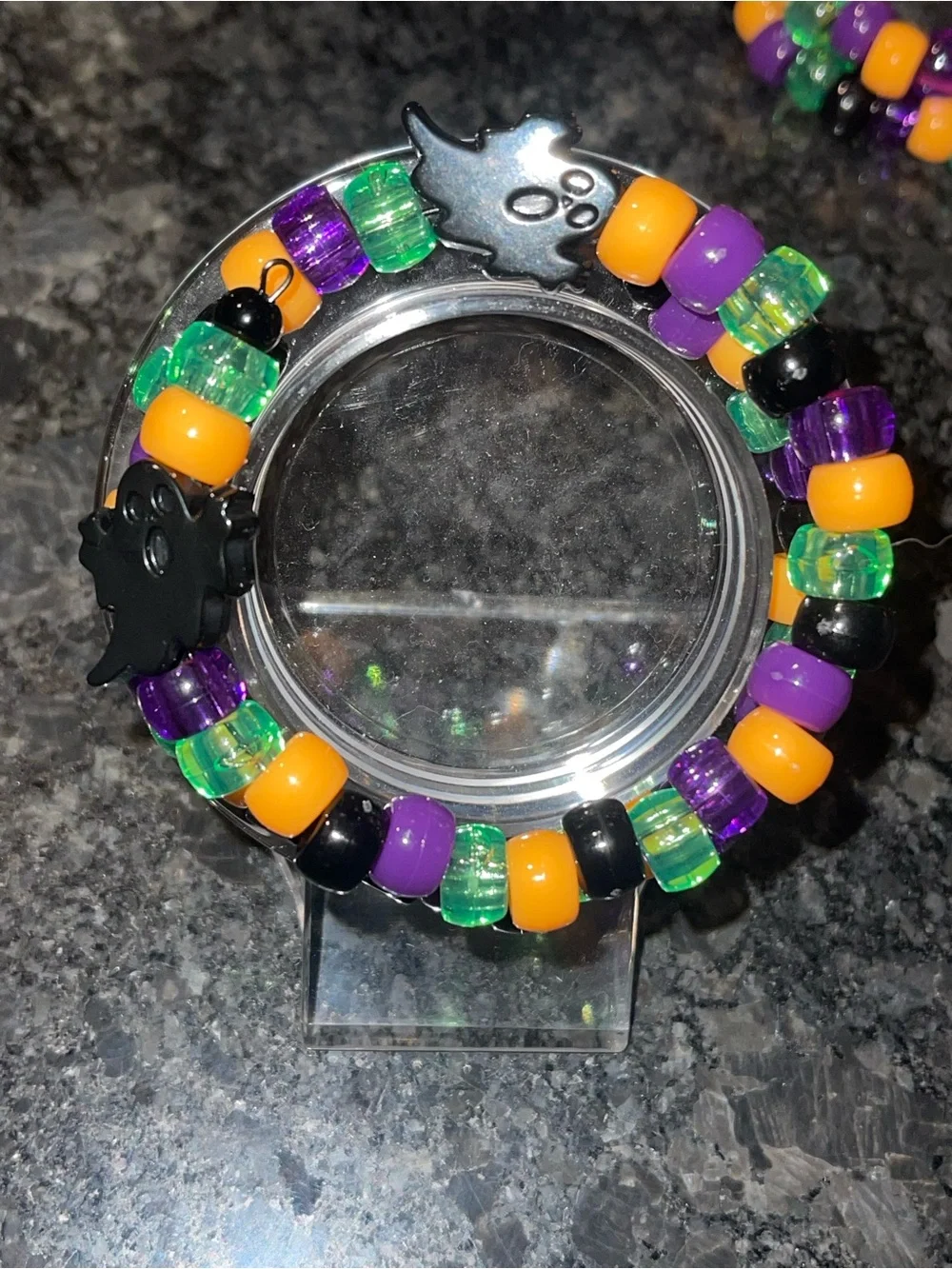 HANDMADE Halloween Flying Ghost Wrap Bead Bracelet - Choice of style